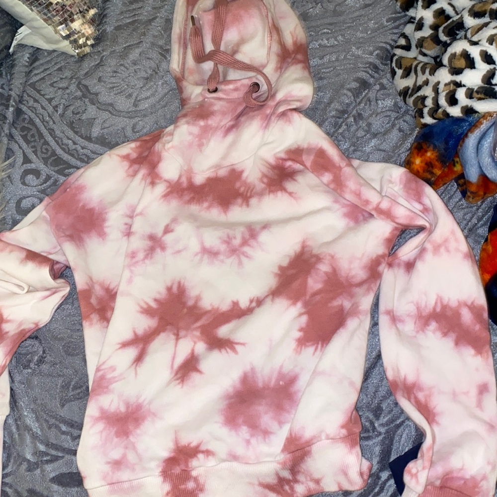 Pink tie dye hoodie